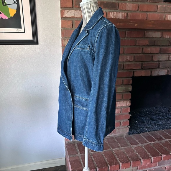 Madewell Denim Blazer in Deardoff Wash Sz L - Picture 7 of 10